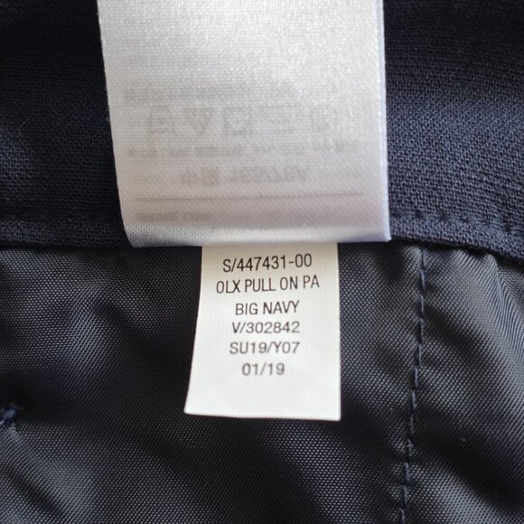 Old Navy Pants Womens 12 Navy Three Side Stripes High Waist Pull On Pockets Boho - Picture 14 of 16